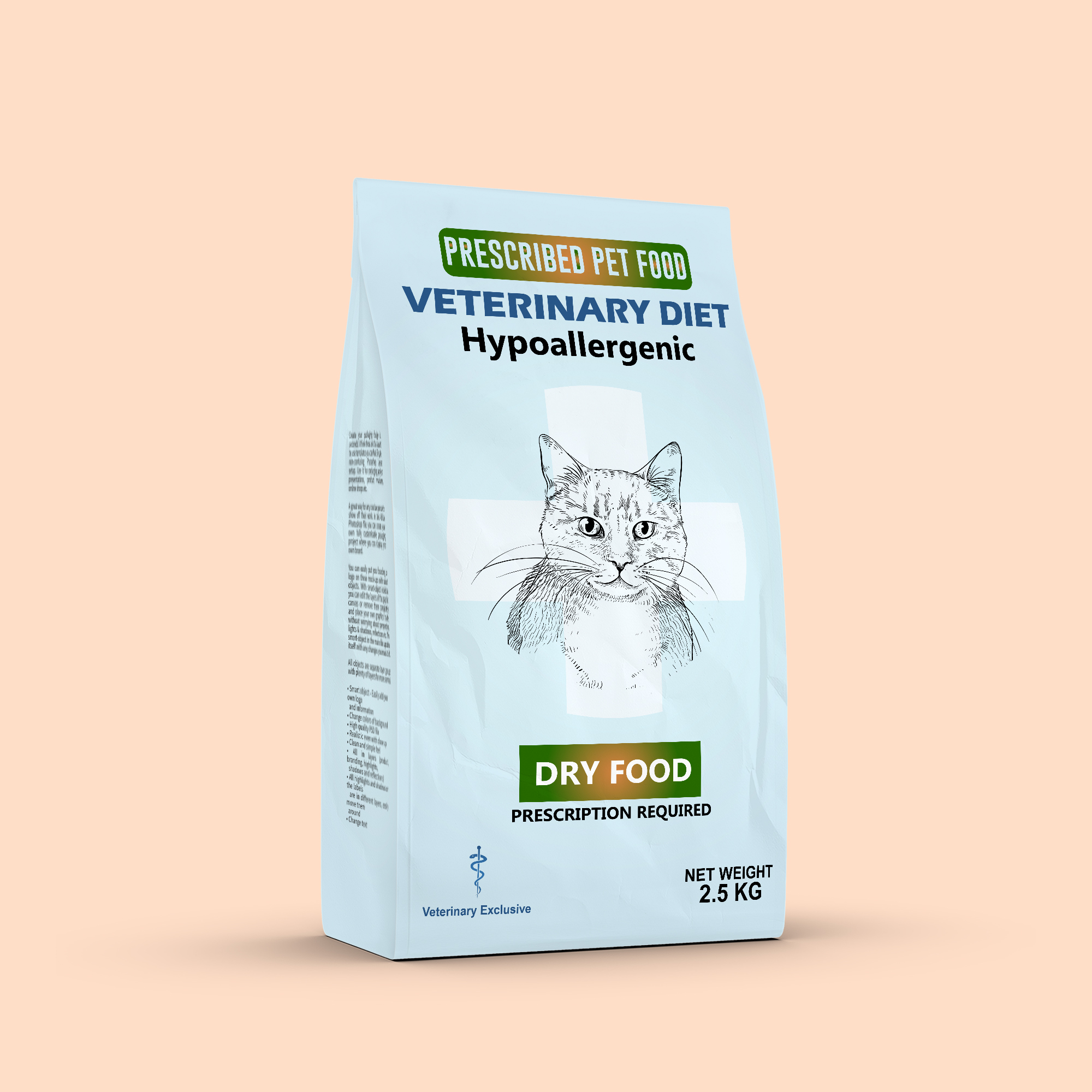 Prescription Diets Hypoallergenic Cat Dry Food - 2.5 KG